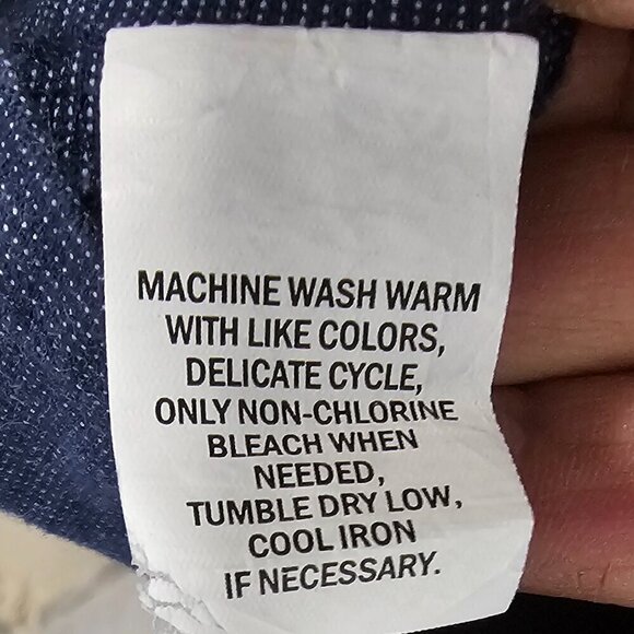 Falls Creek Blue Chambray Dress Minimalist Boho Lagenlook Short Dress M - Picture 13 of 14